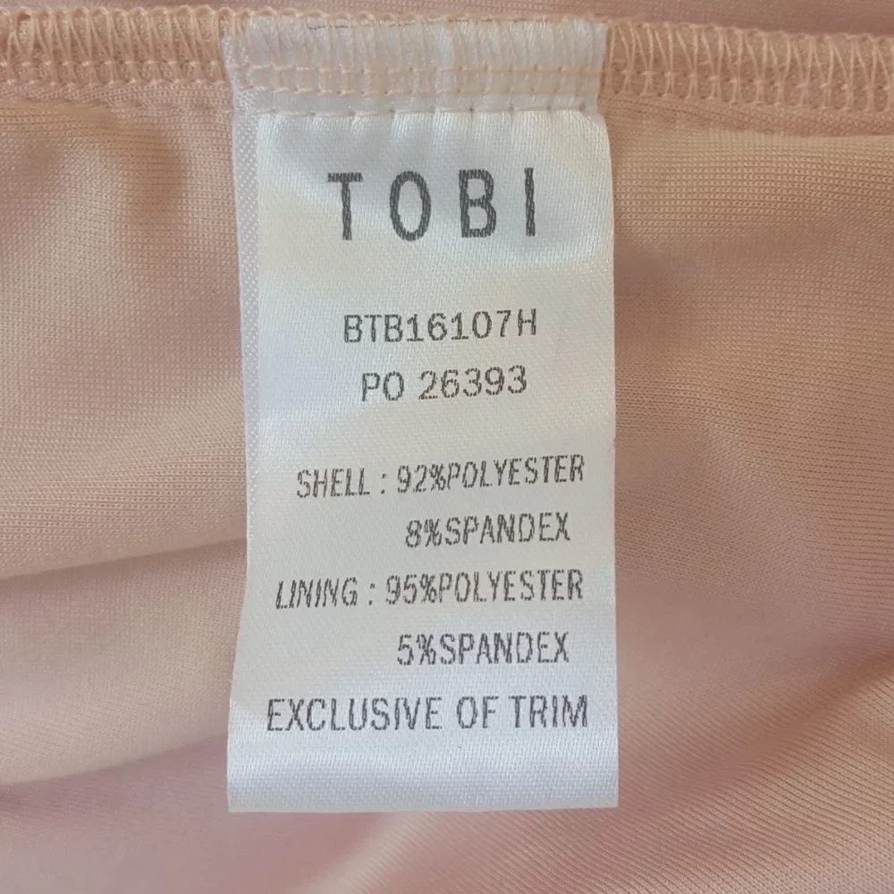 Tobi New Velvet Thong Body Suit S/P - Picture 6 of 7